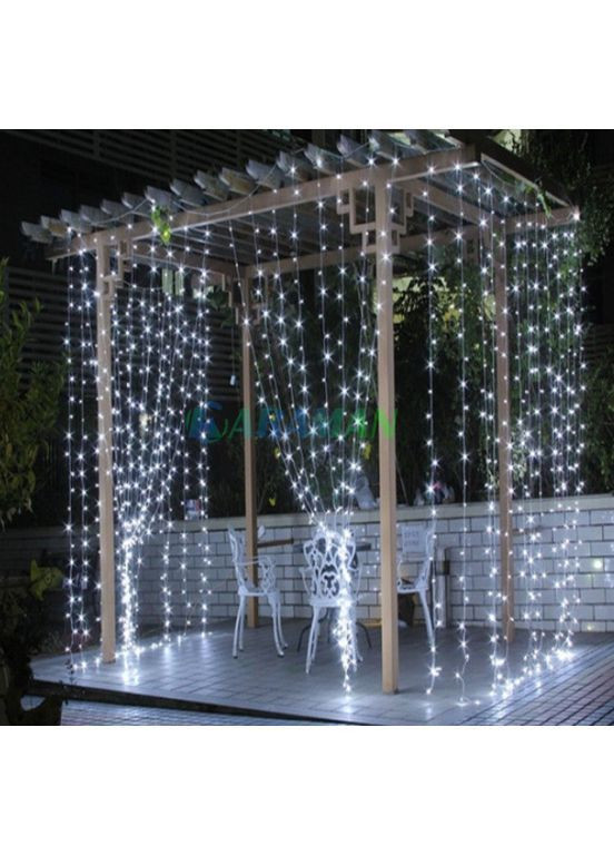 Гірлянда "Водоспад" 480 LED, 3×2 м, Білий колір, прозорий провід No Brand - (362947586)