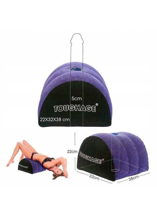 Надувная - многофункциональная - подушка для секса.. Urnight с отверстием для фаллоимитатора No Brand (366817769)