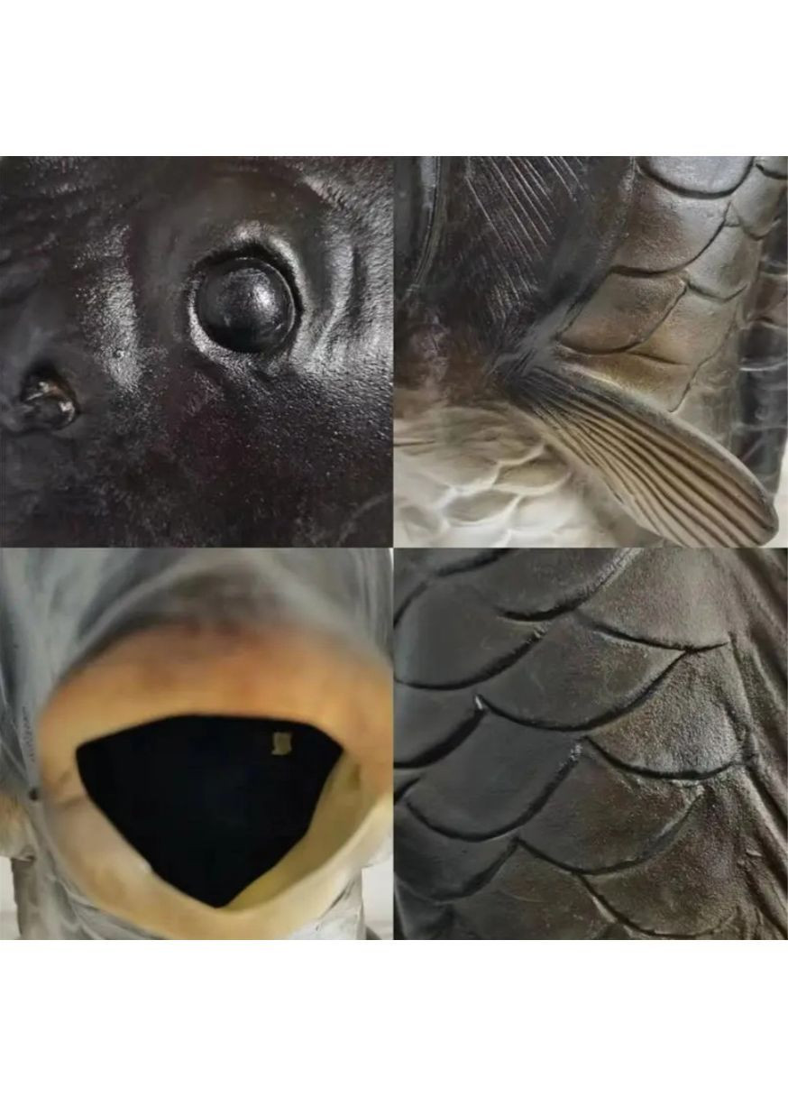 Реалістична латексна маска риби для дорослих, сірий костюмований аксесуар для косплею, вечірок і карнавалів No Brand (364191319)