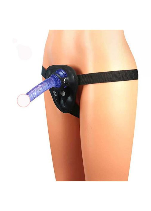 Набор: трусики для страпона, фаллоимитатор и кольца под разные фаллосы - Голубой No Brand (368893743)