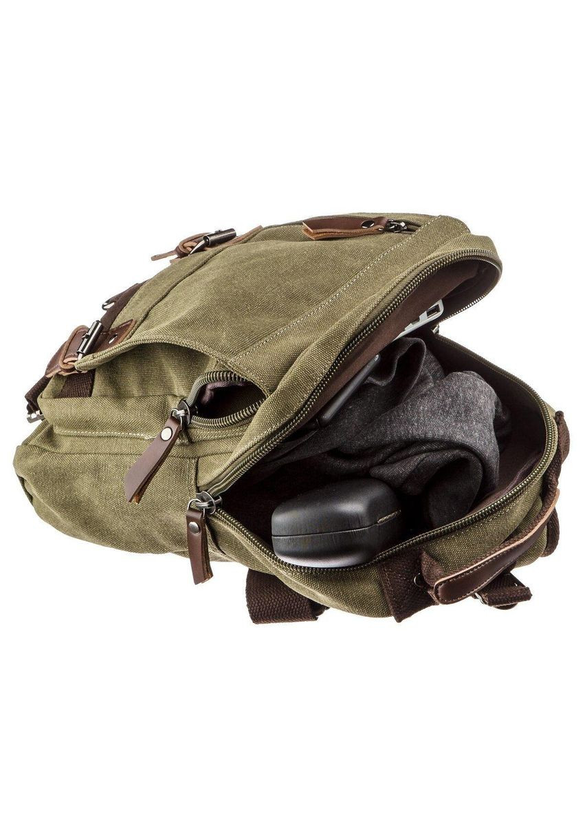 Сумка-рюкзак на одне плече 20141 Оливкова Vintage (366880950)