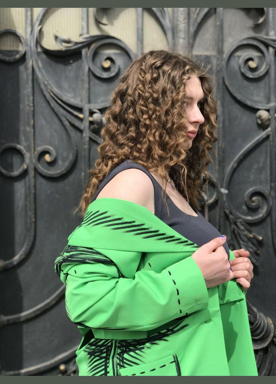 Костюм классический женский с принтом зеленый YOUR WAY 206-2 Modna KAZKA (276838574)