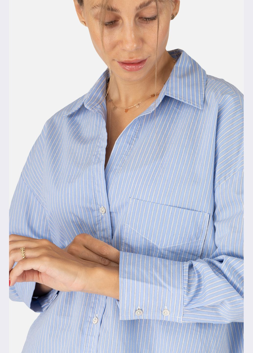 Голубой рубашка NEVER MORE