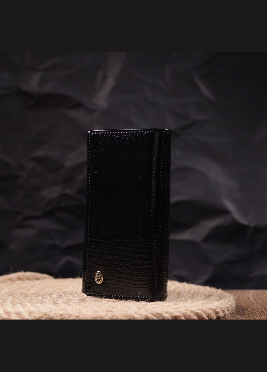 Женский кошелек из натуральной кожи с визитницей и монетницей черный (sku_19403) No Brand (328218680)