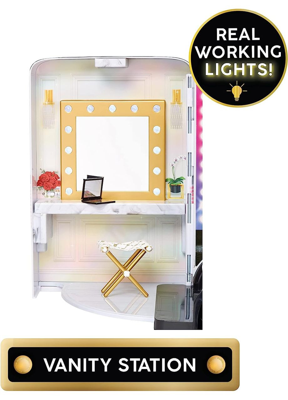Ігровий набір для ляльок Rainbow Vision World Tour Bus & Stage 4-in-1 Light-Up Deluxe Toy Playset Rainbow High (321963673)