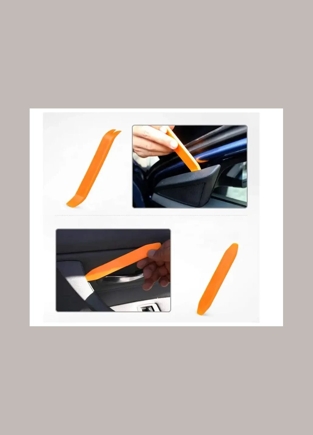 Премиум набор съемников для снятия обшивки салона автомобиля, пистонов, панелей, магнитол (4 предмета) No Brand (282703959)