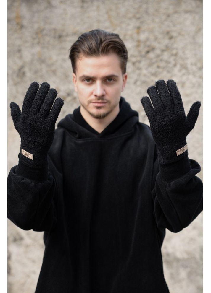 Теплі зимові міхові перчатки рукавиці 7-51А Lary Black Without (363020999)