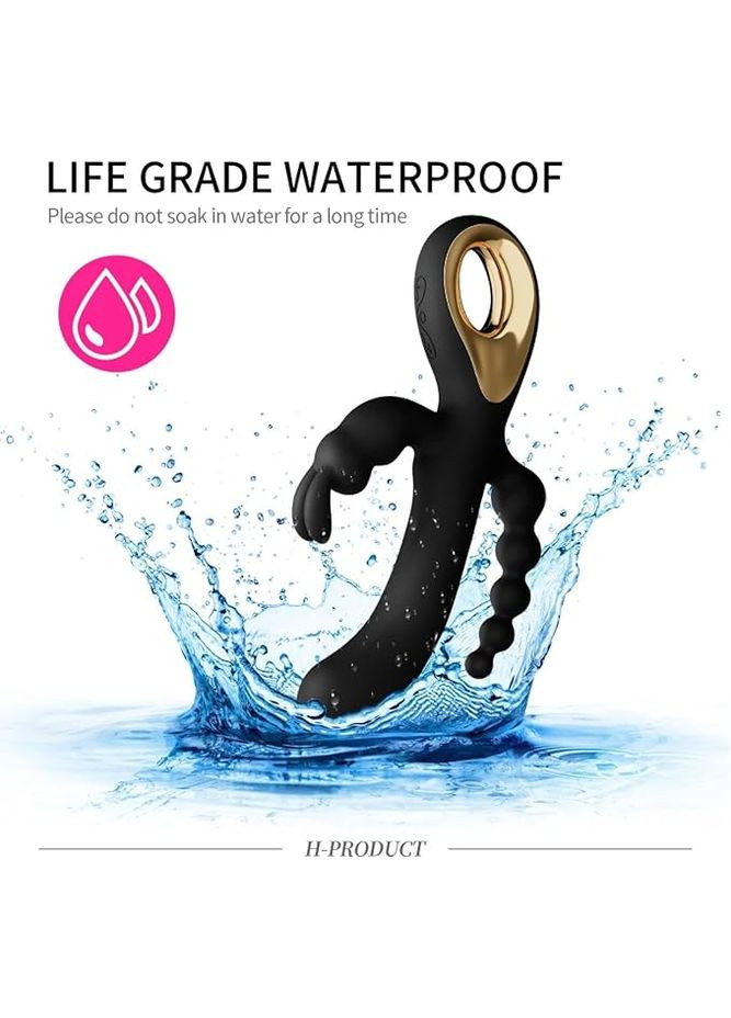 Rabbit кліторальний стимулятор точки G, 10 режимів вібрації, вагінальний масажер, вібруючі секс-іграшка 3 в 1 для жінок No Brand (305576895)