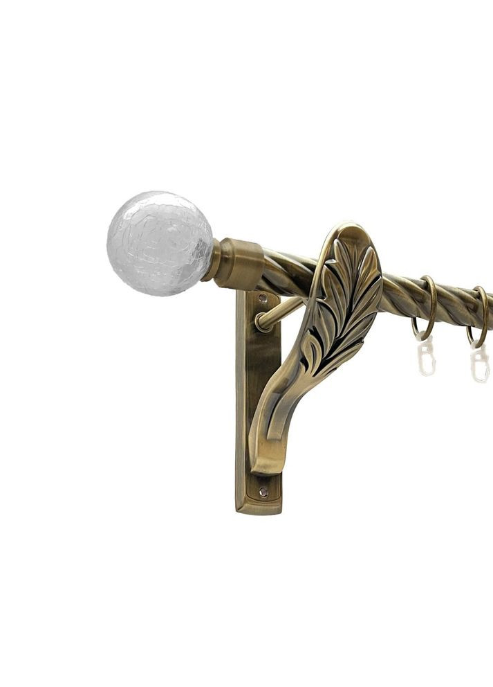 Карниз Сепія металевий однорядний ретро скручена труба Антик 25 мм 160 см (00-00016789) ORVIT (300281866)