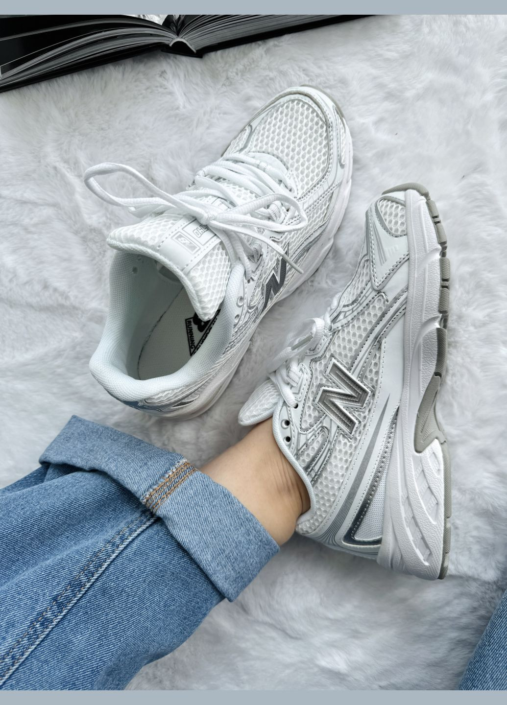 Кроссовки женские и мужские New Balance 740v2 White Grey | Нью Беланс 740 белые No Brand белые демисезоны (341264137)