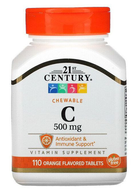 Vitamin C 500 mg 110 Chewable Tabs Orange 21st Century (326742247)