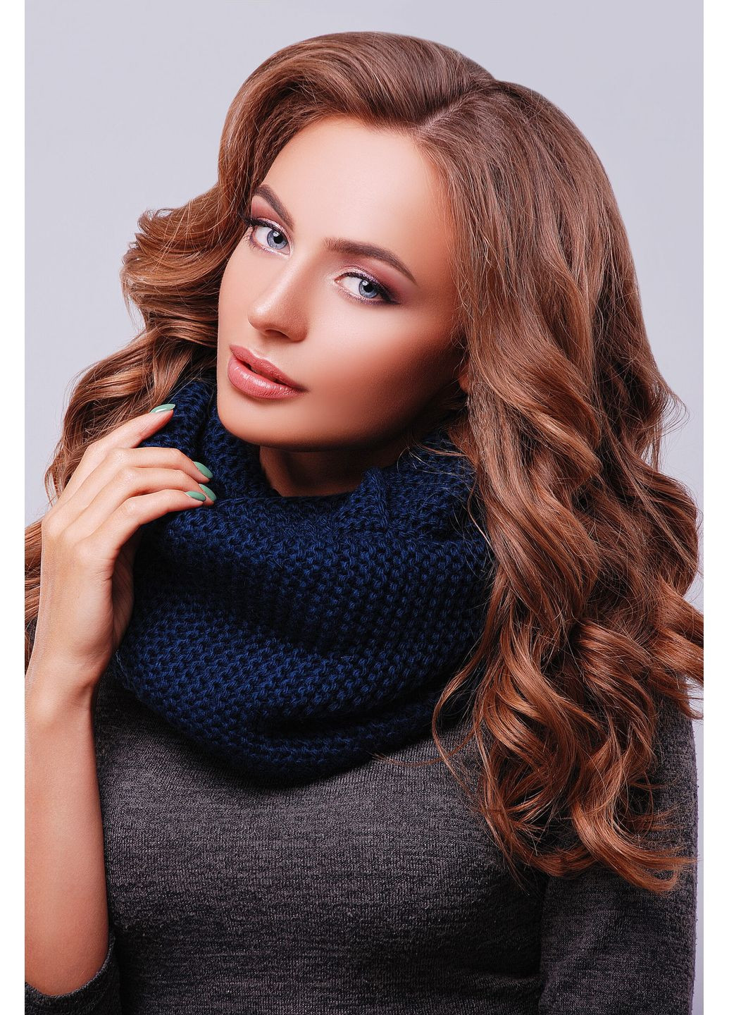 Жіночий снуд із вовни та акрилу (-snud-299) MarSe (366873221)