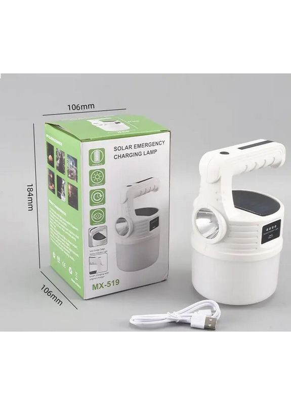 Переносний ліхтар 2в1 із сонячною панеллю MX-519/42 Led No Brand (300079597)