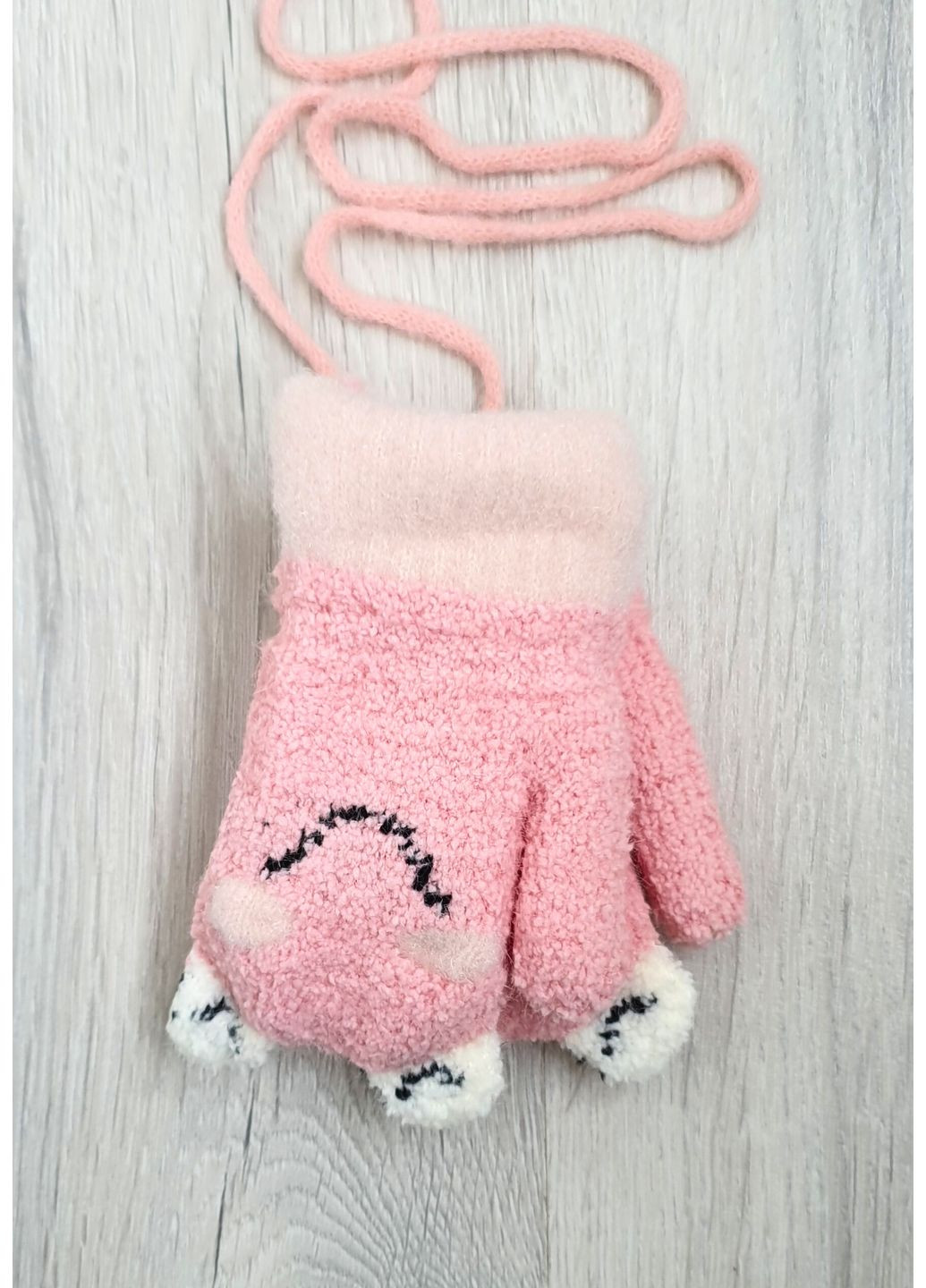 Зимние перчатки на меху для мальчиков и девочек 1-3 года No Brand (362452383)