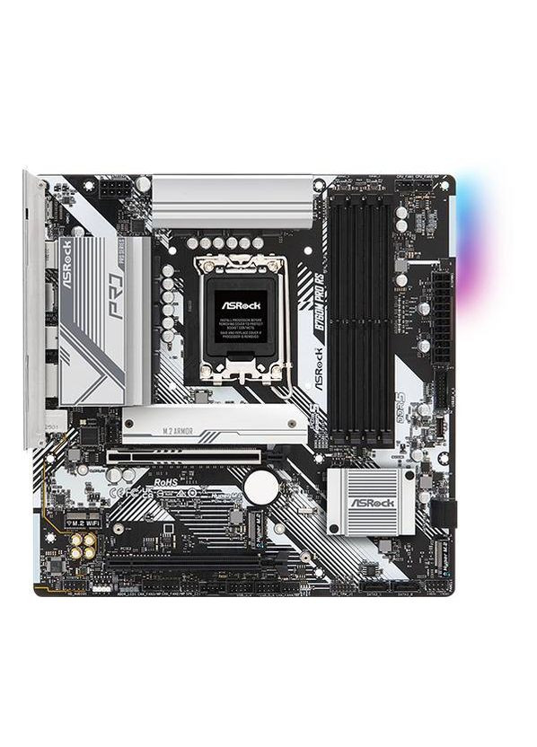 B760M PRO RS (1700/B760, 4*DDR5, 2xPCIex16, 4xSATAІІІ, 3xM.2, 2.5GLan, 7.1ch, mATX) ASRock (314750023)