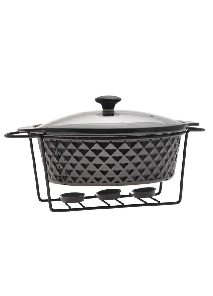 Мармит керамический круглый 3,5л с подставкой KM-6427. Kamille (358504930)