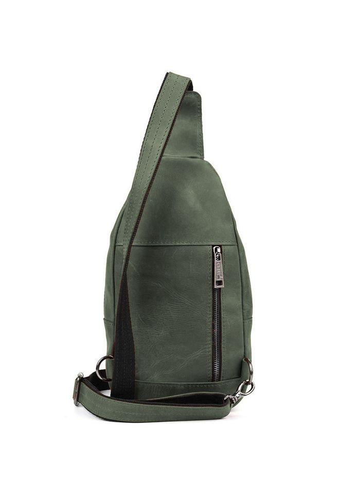 Чоловічий рюкзак слінг через шкіряний плече RЕ-4004-3md зелений TARWA (306373257)