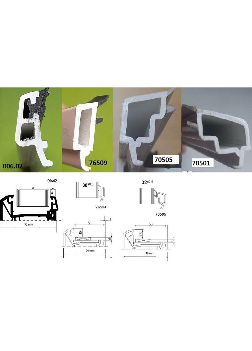 Зразки штапіків та доп.профілів для ПВХ вікон TROCAL (363329595)