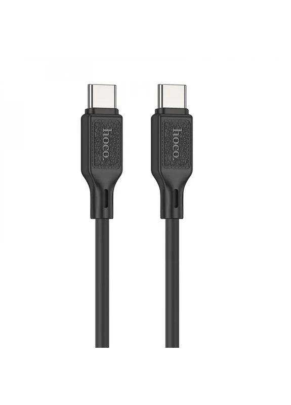 Кабель X90 Cool 60W silicone charging data cable for Type-C to Type-C Black Hoco (389915525)