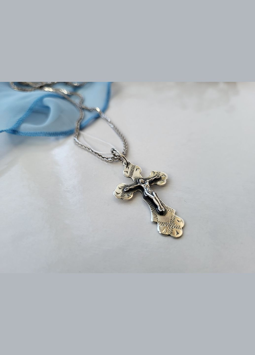 Серебряный крест с распятием серебро 925 пробы черненное 3234/3 2.36г No Brand (306741585)