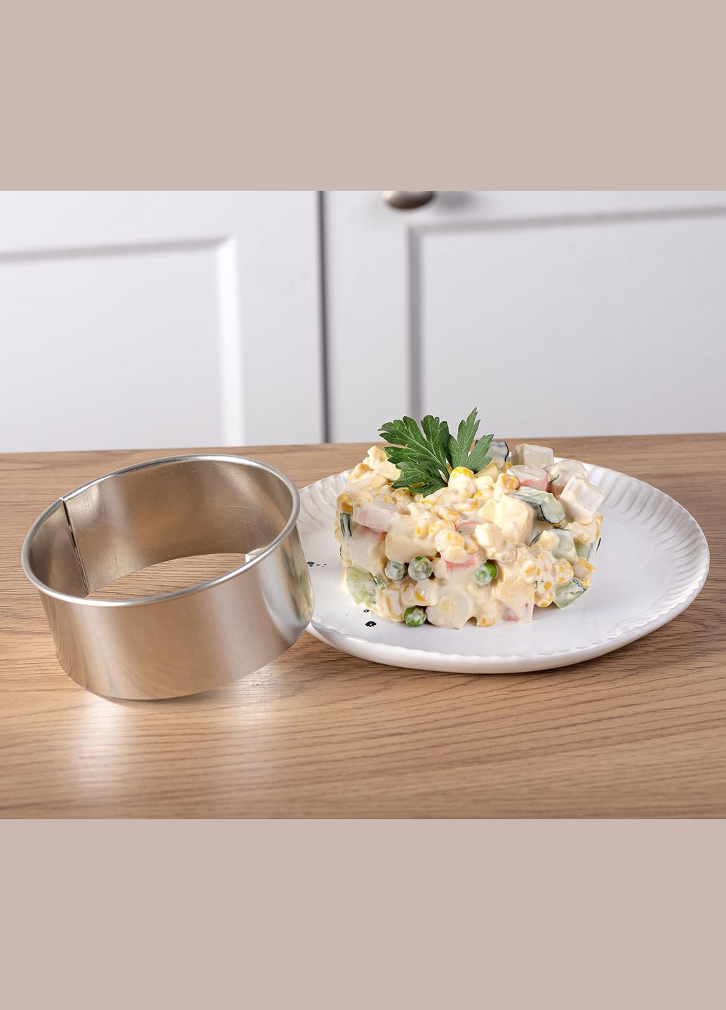 Набор круглых форм для оформления салатов и высечки теста для пельменей вареников Ø 9/7.5/6 см (3 шт.) Kitchette (299630660)