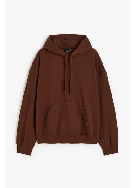Худі оверсайз двунитка для чоловіка Oversized Fit 1035203-026 коричневий H&M (382170005)
