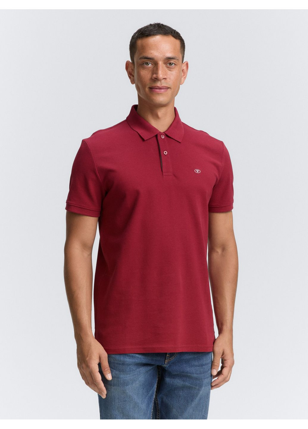 Красная футболка-поло для мужчин Tom Tailor