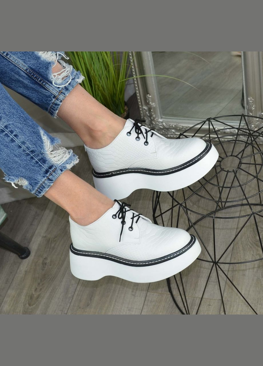 Vasha para Кожаные женские туфли на платформе.. 37,40 размер белый з, украина — демисезон (303931510)