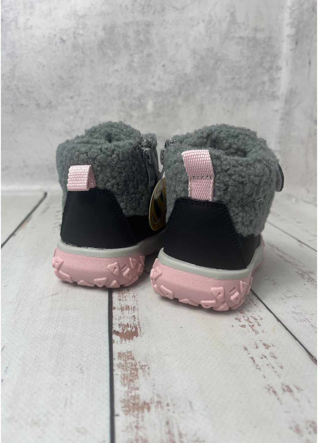 Черевики зимові дитячі на дівчинку Рожево-сірий (033) Clibee (369569775)