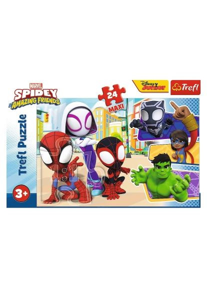 Пазл (5900511143485) Trefl Maxi Spiderman Спайді та його друзі 24 елемента (366160973)