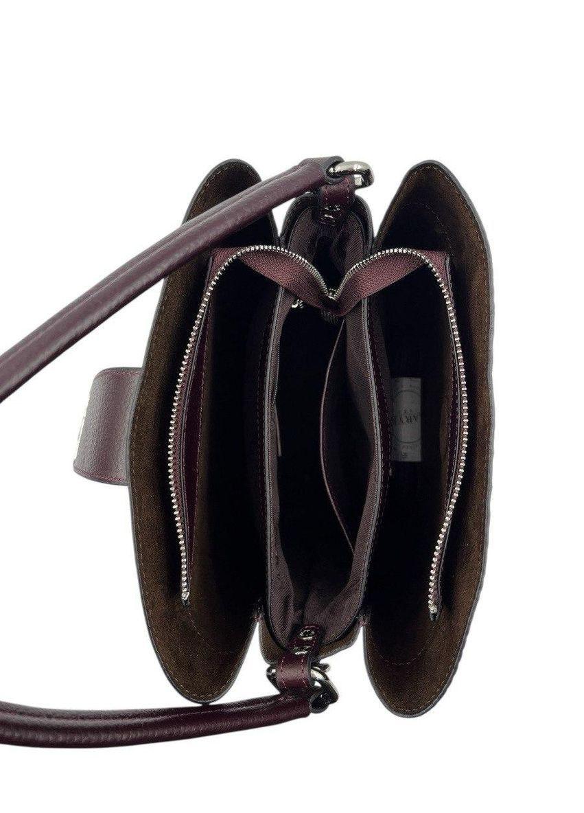 Сумка жіноча шкіряна бордова під крокодил 2505-813 Karya (369163267)