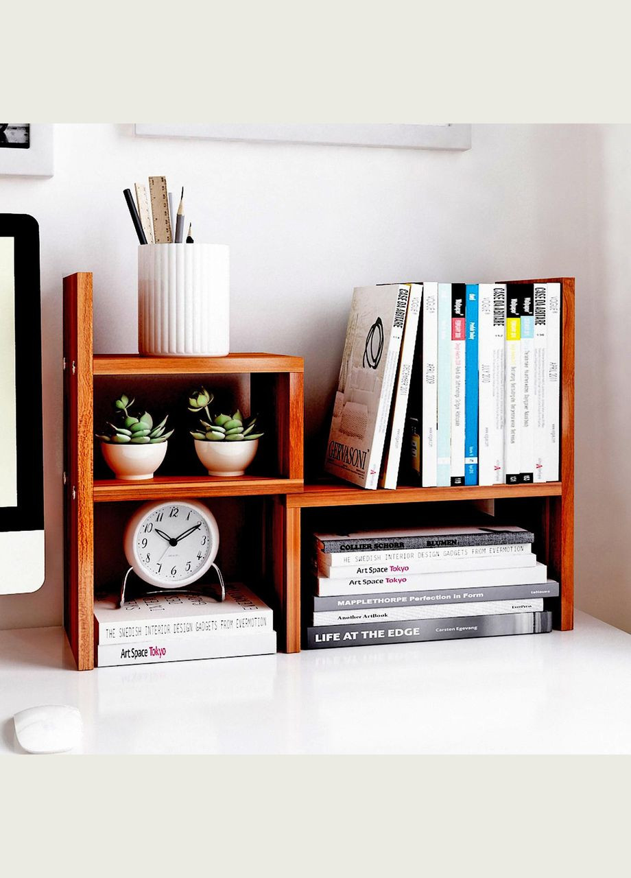 Настольная книжная полка из дерева Кассиль шафран (КПЛ-001606) No Brand (328414946)