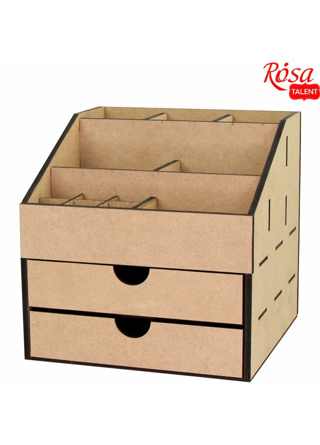 Декоративний комод-органайзер 2 шухляди МДФ 22,5х22,5х22,5см Rosa Talent (362661759)