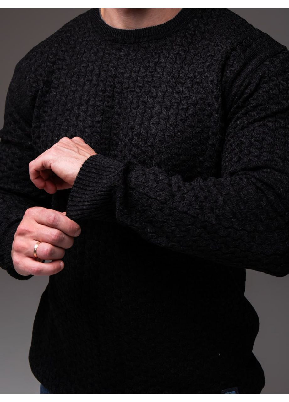 Черный мужской черный свитер No Brand