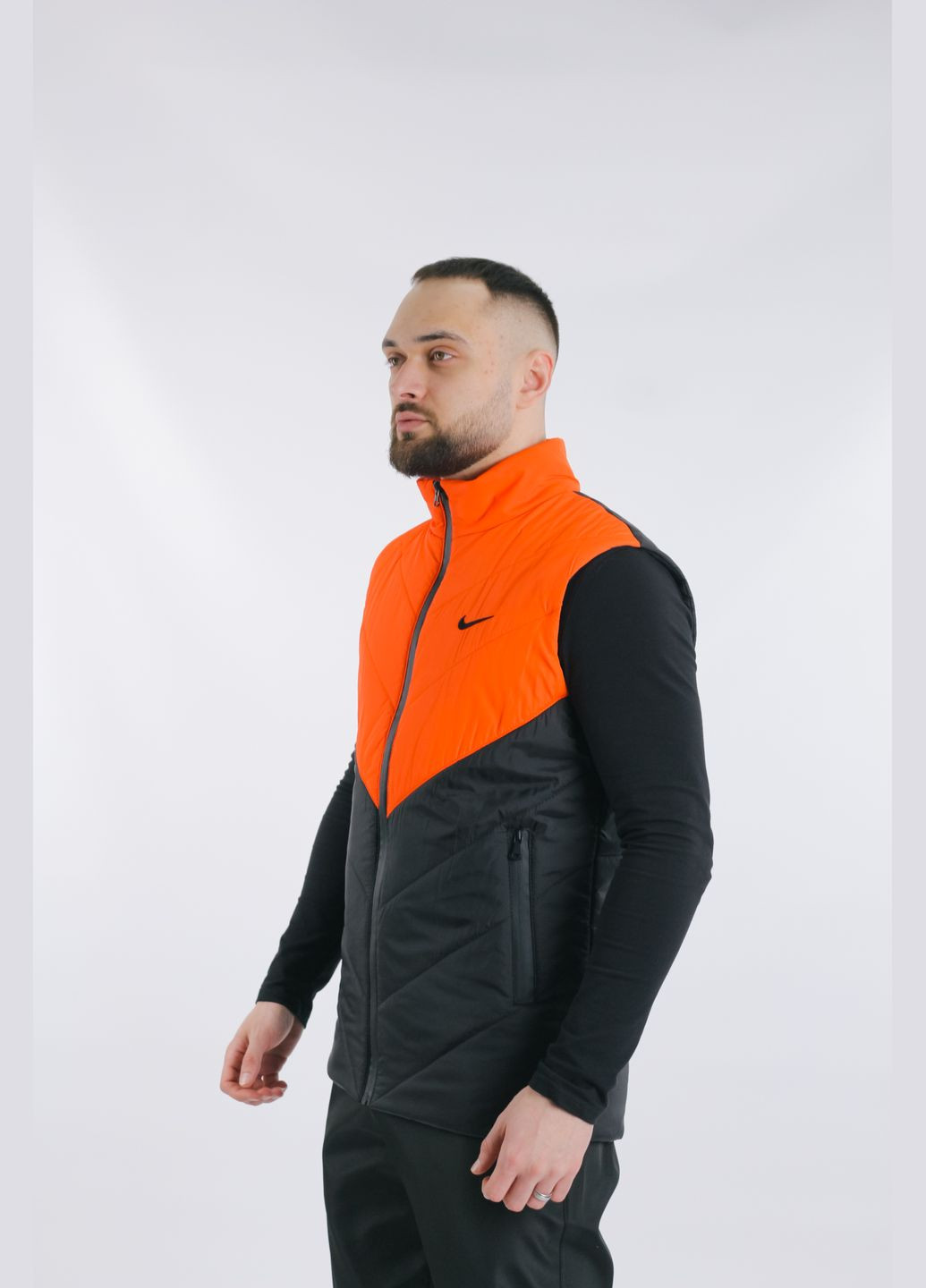 Жилетка чоловіча "Clip" помаранчево-чорна No Brand (359381378)