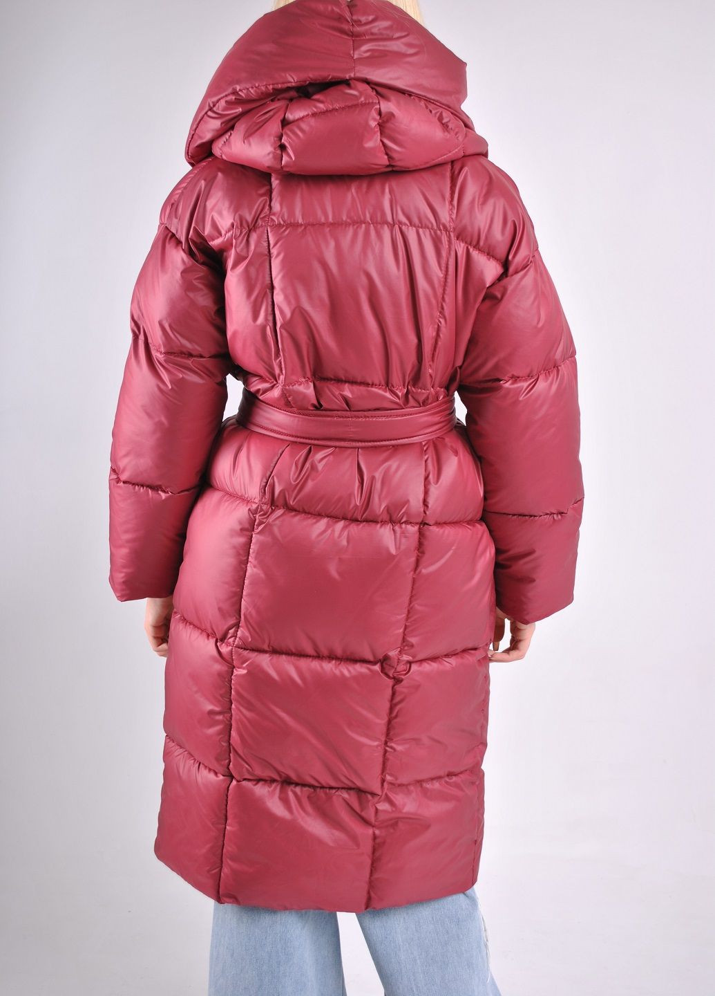 Вишневий зимній Пуховик аляска Glam Panic