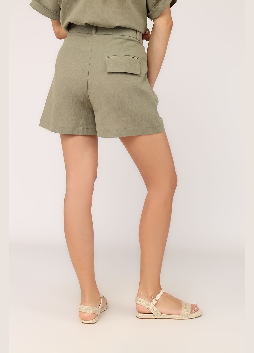 Шорти жіночі колір хакі CB-00275378 Reyon (337469091)