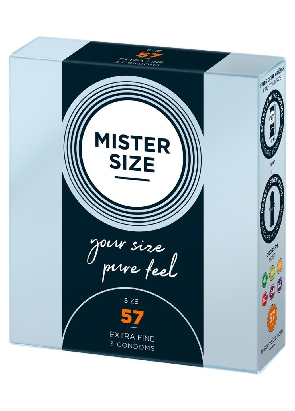 Презервативи MISTER SIZE (57 мм) 3шт No Brand (284236431)