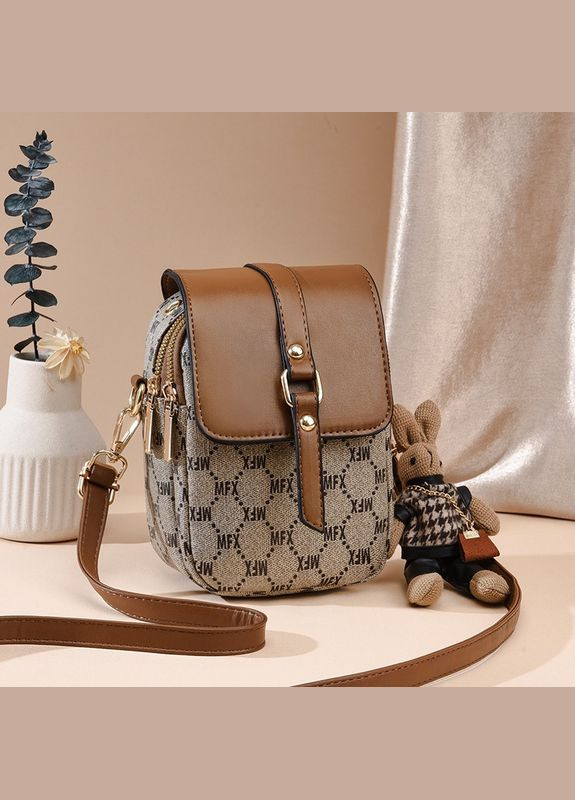 Женская сумка компактная длинный ремешок Live Brown Italian Bags (298487283)