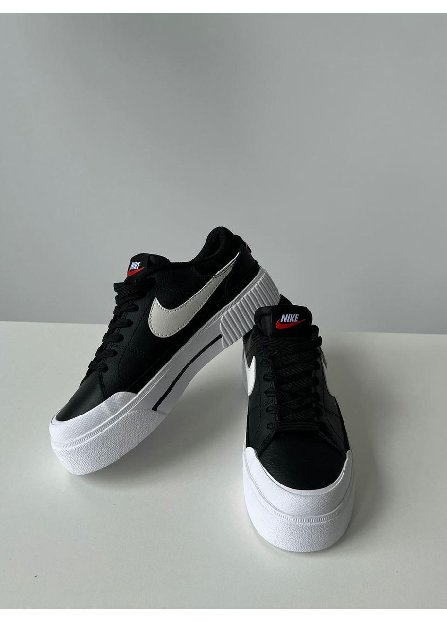 Чорні Осінні кросівки чоловічі nike court legacy lift black найк коурт легасі No Brand