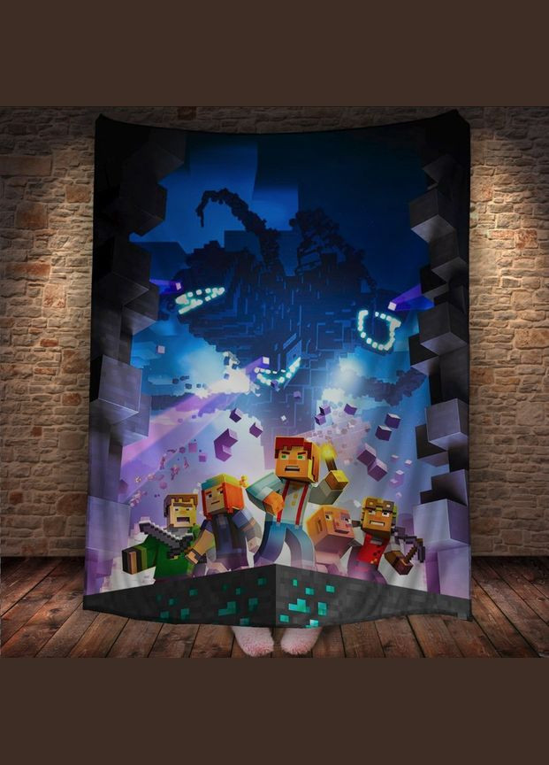 Плед с 3D принтом - Плед Майнкрафт Желтый Перша Креативна мануфактура PERFECTUS Плед (301869361)