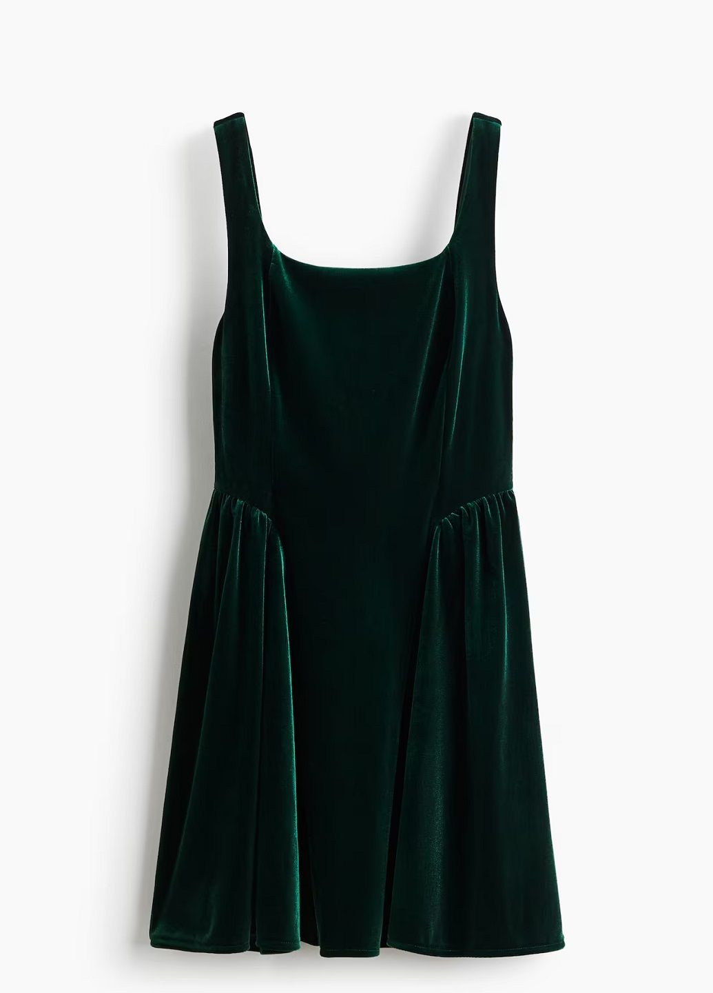 Темно-зеленое праздничный платье H&M однотонное