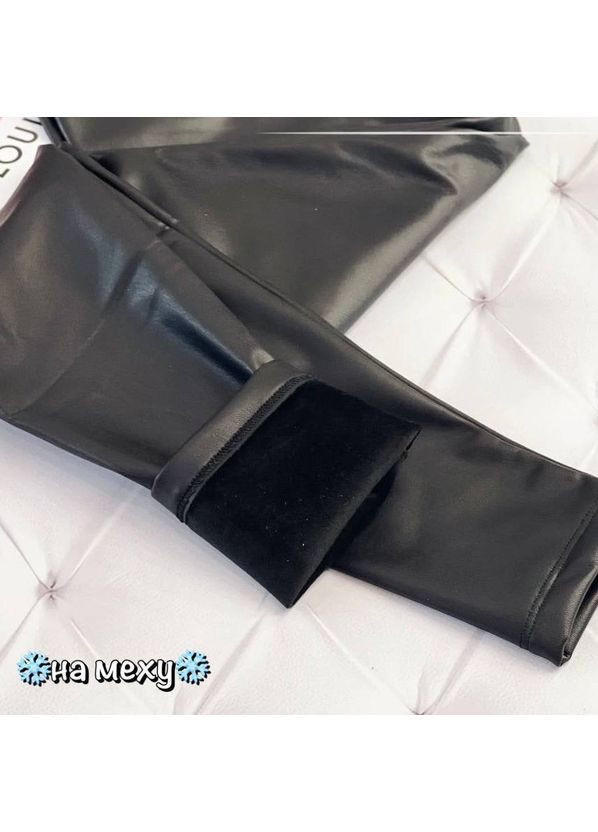 Лосини жіночі на хутрі . Еко шкіра на хутрі No Brand (366197223)