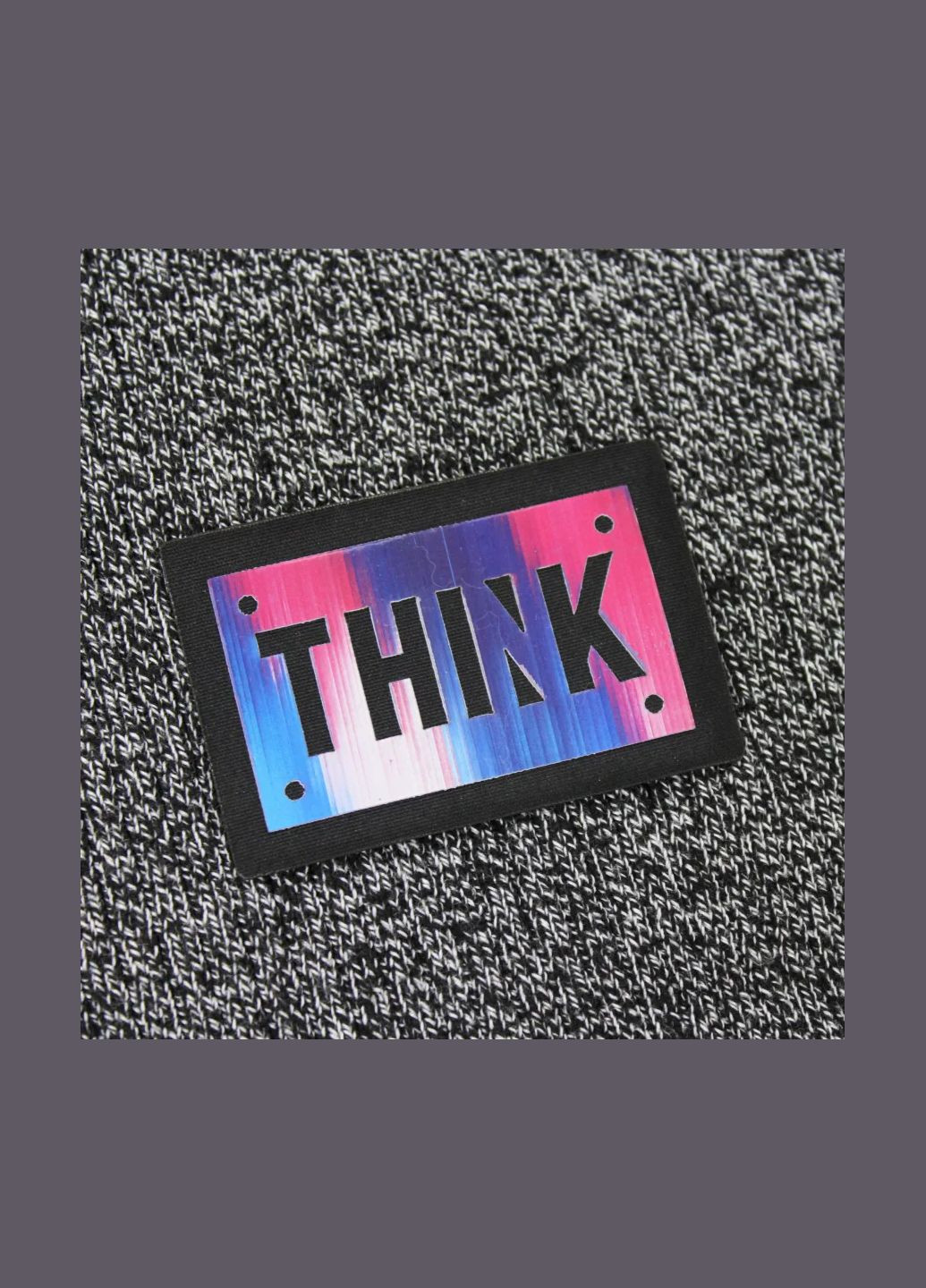 Нашивка "THINK" сине-розового цвета (5911) No Brand (335810865)
