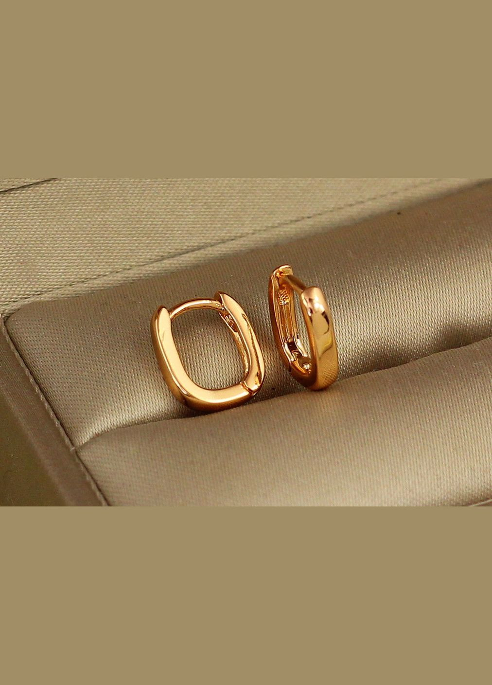 Серьги тонкий овал 1 см золотистые Xuping Jewelry (316433588)