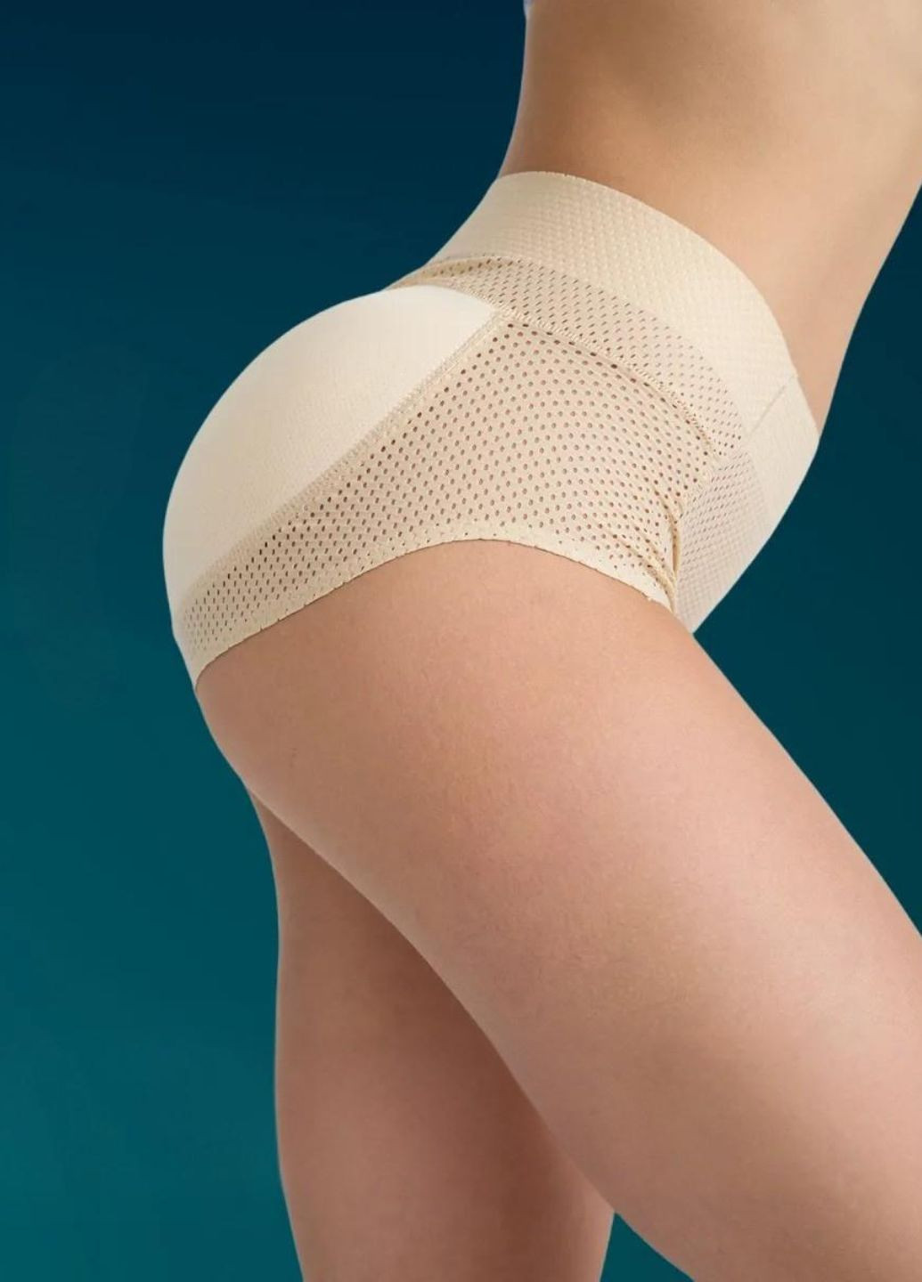 Бежеві коригувальні труси з пуш-ап ефектом (70139) FitFiesta (350879734)