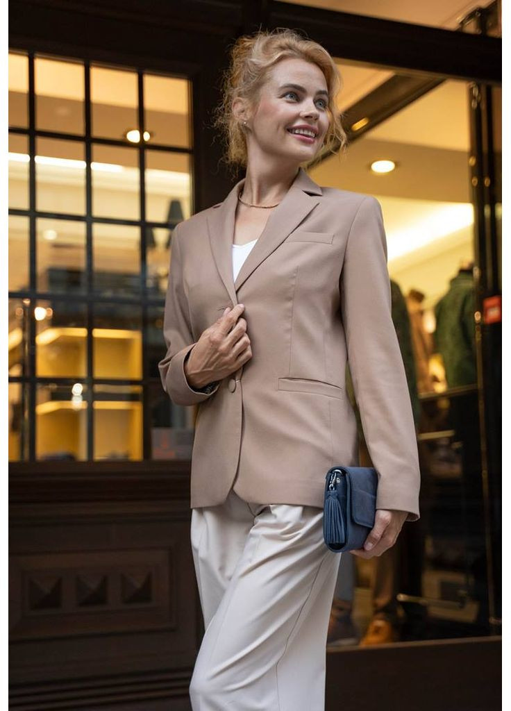 Женская кожаная сумка Элис синяя crazy horse BlankNote клатч (348359356)