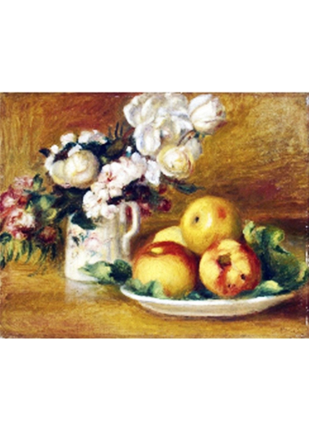 Набор Алмазная мозаика вышивка Яблоки и цветы Пьер Огюст Ренуар на подрамнике полная 5d 30х40 189702 No Brand (332207807)