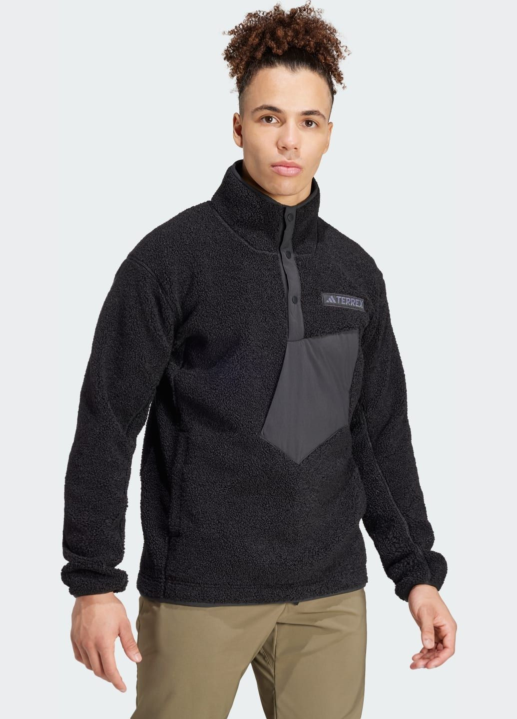 Чорна демісезонна спортивна кофта terrex xploric high pile fleece adidas