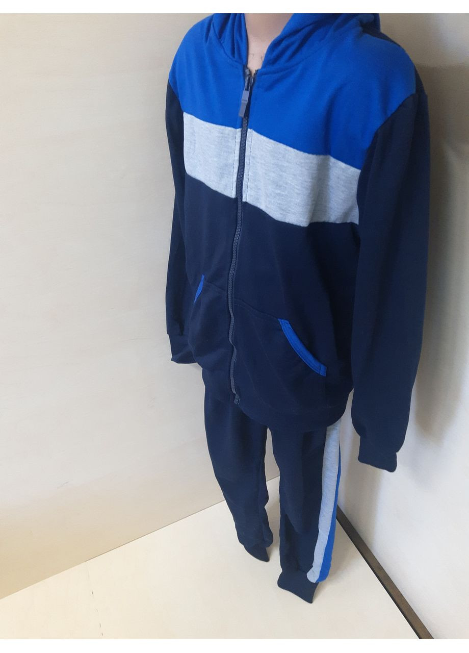 Демісезонний Підлітковий Спортивний костюм для хлопчика з капюшоном блискавка 134 140 146 152 158 164 No Brand (370389616)